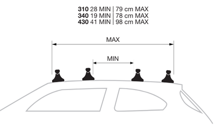 Modula Ciao dakkoffer skibox 430 Liter mat grijs- 75 kg