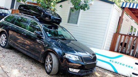 Modula dakkoffer Evo 470 liter - Hoogglans zwart