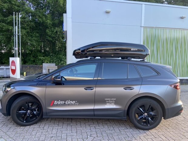 Modula Evo 550 liter dakkoffer Hoogglans zwart nieuw model