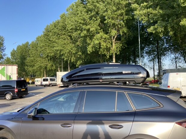 Modula dakkoffer Evo 550 liter - Hoogglans zwart