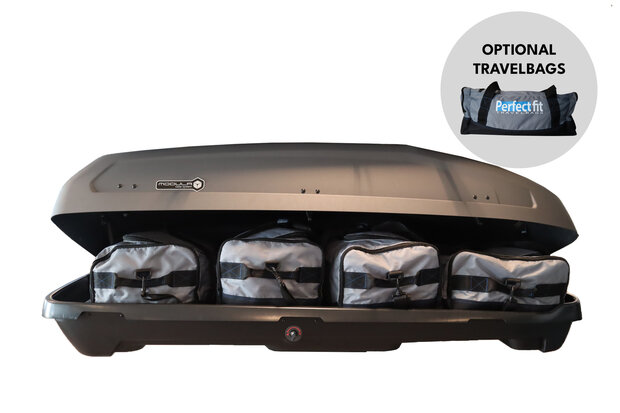 Modula dakkoffer Evo 470 liter - Hoogglans zwart