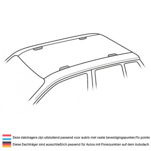 Dakdragers Ford Tourneo Connect Bestelwagen 2003 t/m 2013 - aluminium