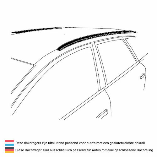 Dakdragers Opel Vectra Stationwagon 2003 t/m 2008 - Zwart