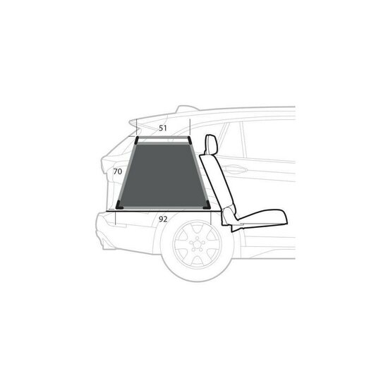 Lampa auto-hondenbench 65 x 92 x 70H cm
