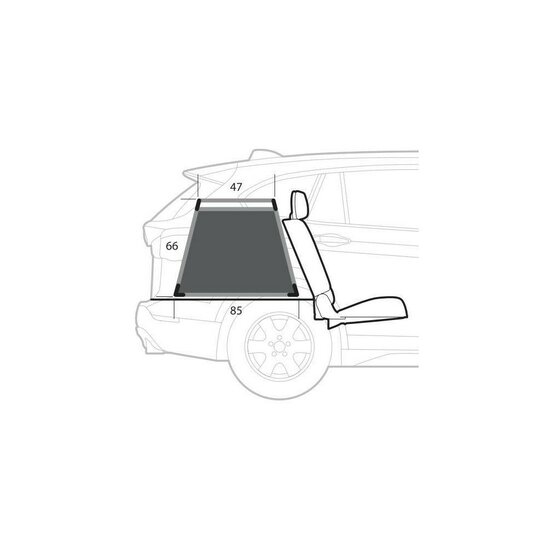 Lampa auto-hondenbench 60 x 85 x 86H cm