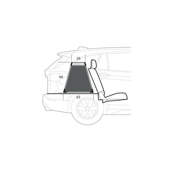 Lampa auto-hondenbench 80 x 65 x 66H cm