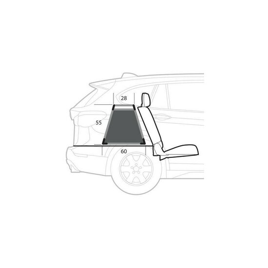 Lampa auto-hondenbench 50 x 60 x 55H cm