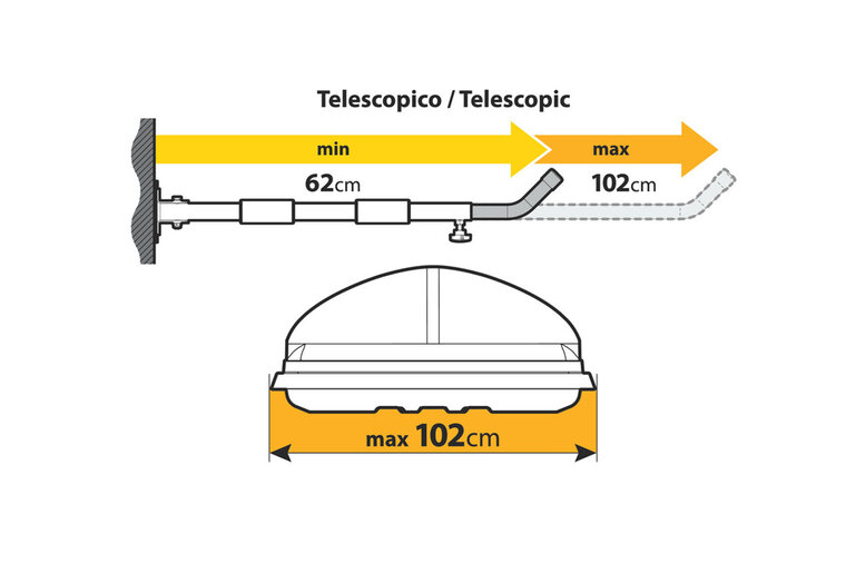 Nordrive dakkoffer muurbeugel - Liggend