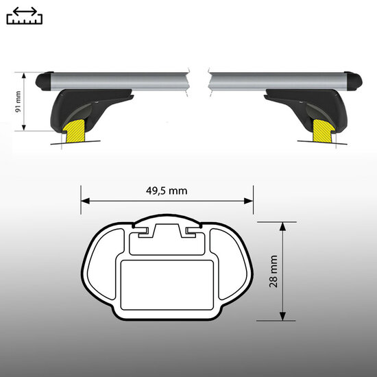 Dakdragers Ford B-Max 2012 t/m 2018