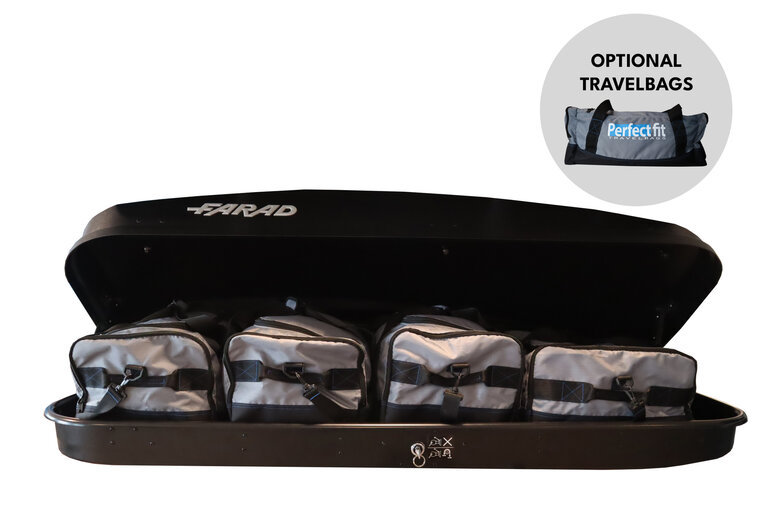 Farad dakkoffer Crub N18 430 liter - Mat zwart