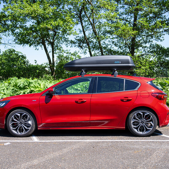 Dakkoffer 440 liter Perfect Fit travelbox Mat zwart