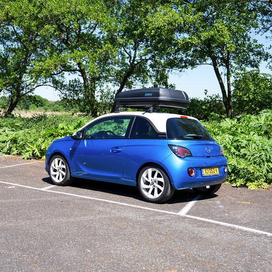 Dakkoffer 400 liter Perfect Fit travelbox Mat zwart