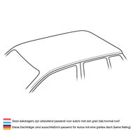 Dakdragers Seat Cordoba (6L) 4 deurs sedan 2002 t/m 2008 - staal