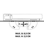 Farad dakkoffer Koral N20 480 liter - Hoogglans zwart