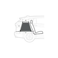 Lampa auto-hondenbench 55 x 75 x 62H cm
