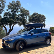 Dakkoffer 440 liter Perfect Fit travelbox Mat zwart