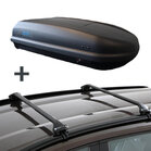 Dakkoffer PerfectFit 400 Liter + Dakdragers Jaguar XF Sport Brake SW (X250) Stationwagon vanaf 2008 Dakkoffer PerfectFit 400 Liter + Dakdragers Jaguar XF Sport Brake SW (X250) Stationwagon vanaf 2008